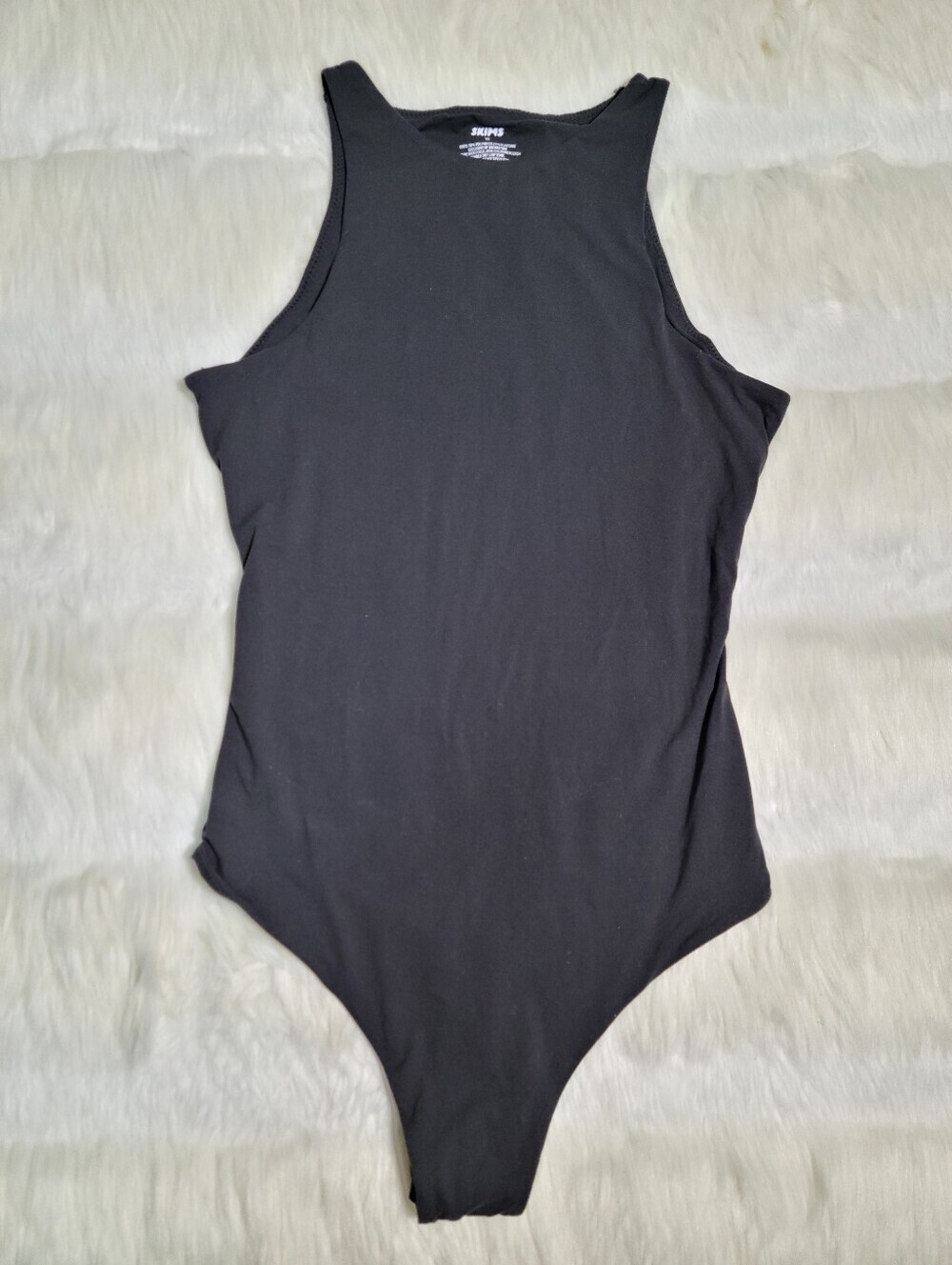 SKIMS Fits Everybody High Neck Bodysuit Black Onyx Women XS NEW